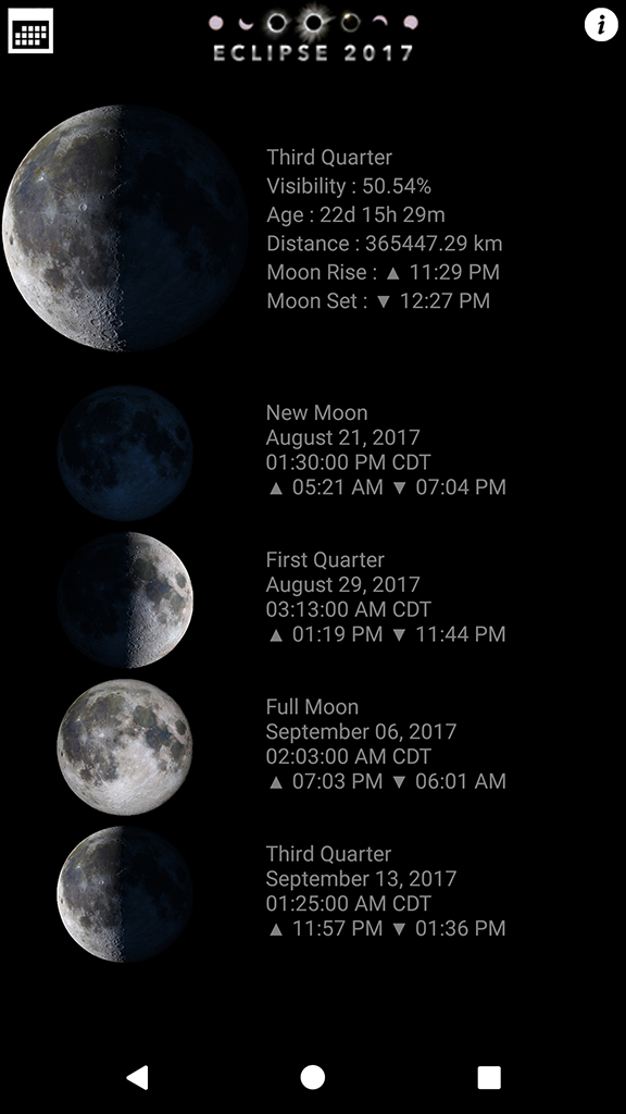 Lunar Phase - Moon Phases Calendar & Eclipse Tracker for Android - Rare ...